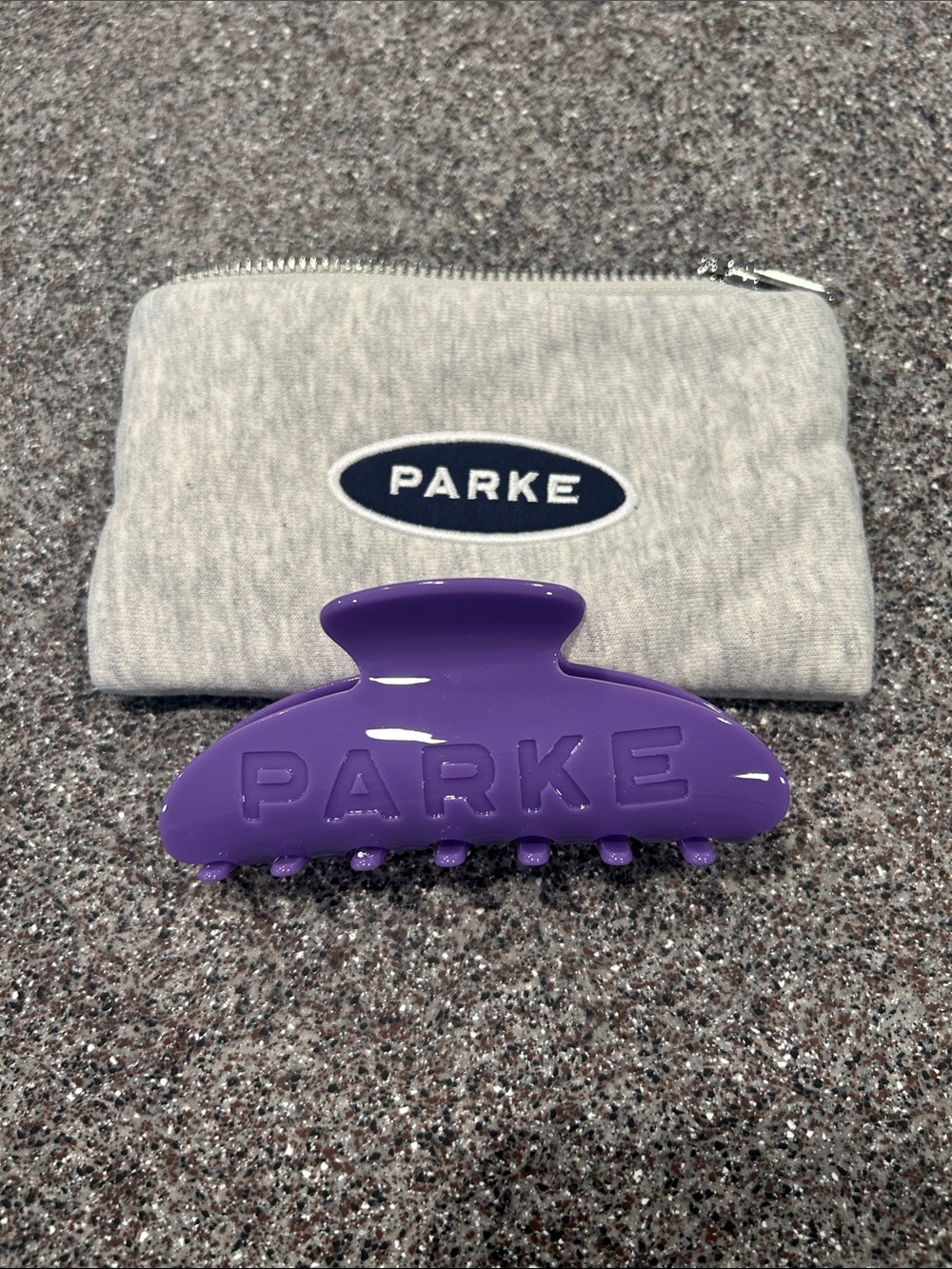 Parke Amethyst Hair Claw Clip with Branded Pouch